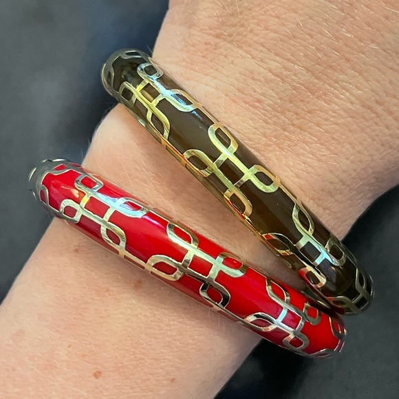 AHC Sailor Bracelet; translucent smoky brown and gold - Picture 4 of 4